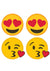 Peekaboos Emoji Hearts Pasties - Red/Yellow