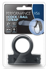 Performance Vs6 Silicone Cock and Ball Strap - Black