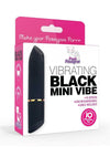 Pink Pussycat Mini Vibe Rechargeable Silicone Bullet - Black