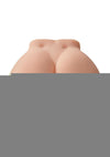 Pipedream Extreme Toyz Phat Ass White Girl Vibrating Masturbator - Pussy and Butt - Flesh/Vanilla