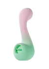 Play with Me Melody Rechargeable Silicone Dual-End Vibrator - Green/Pink