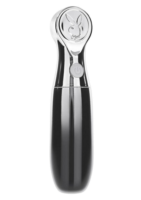 Playboy Bon Voyage Rechargeable Silicone Vibrator - Gray/Grey
