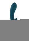 Playboy Harmony Rechargeable Silicone Vibrator with Clitoral Stimulator - Green