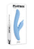 Playboy In Bloom Rechargeable Silicone Heating Dual Vibrator - Blue