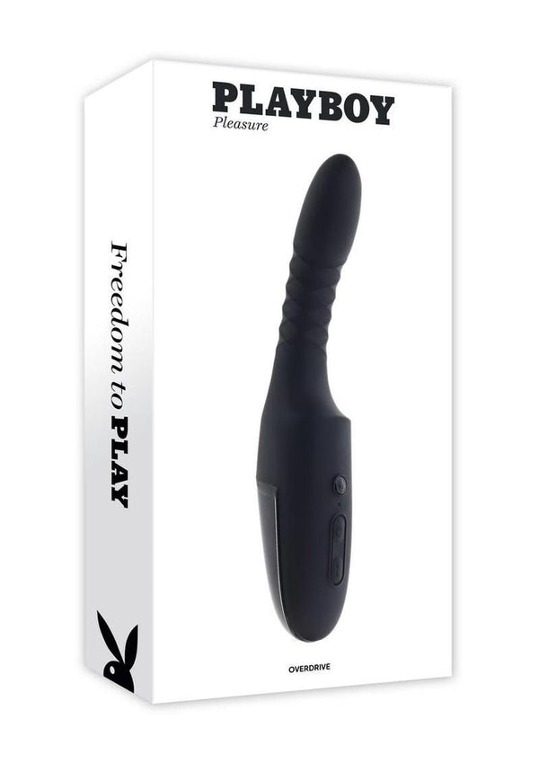 Playboy Overdrive Rechargeable Silicone Heating Vibrator - Black