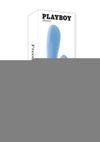 Playboy Up and Away Rechargeable Silicone Rabbit Vibrator - Blue
