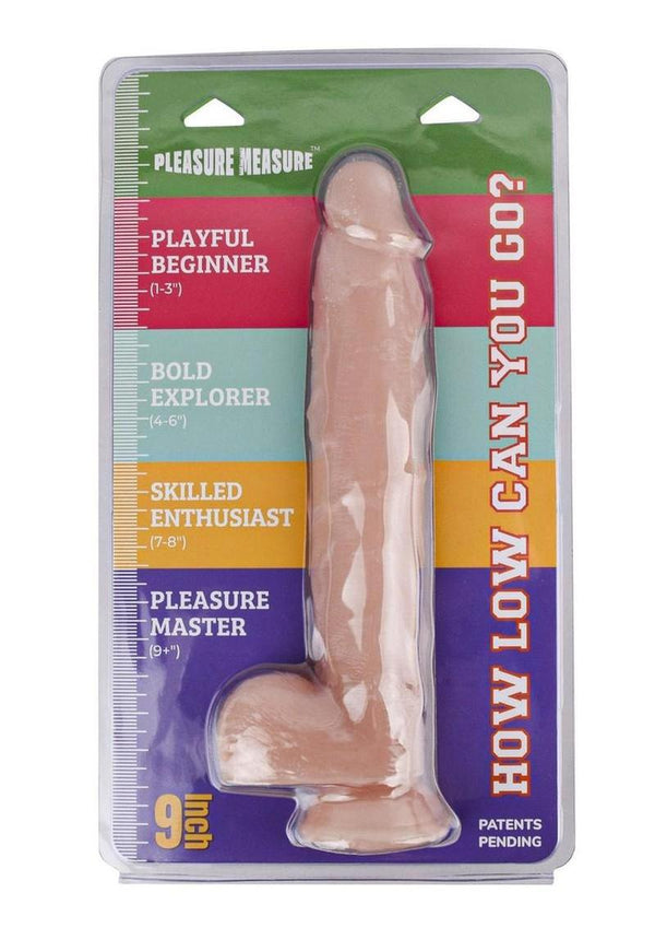 Pleasure Measure Pvc Dildo - Vanilla - 9in