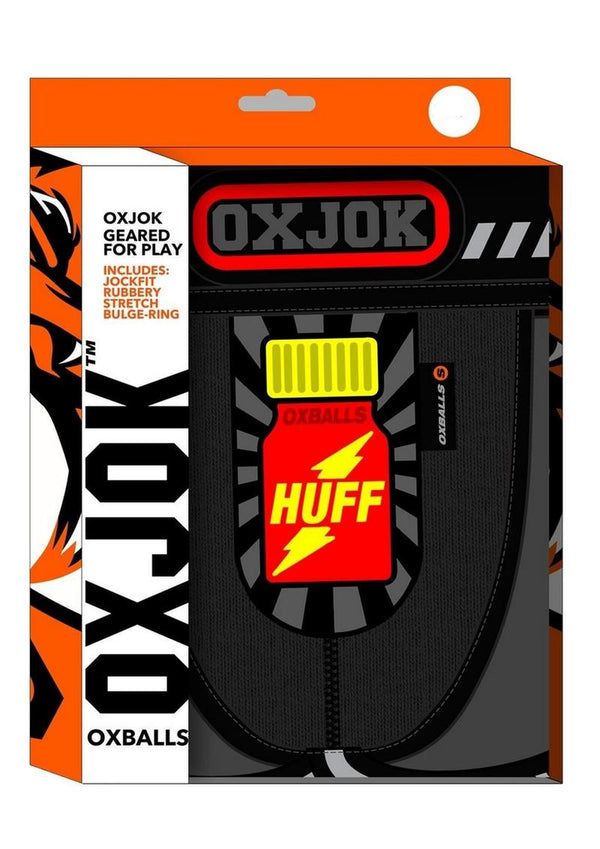 Popper Jock 3d Rubber Huffer Jock - Black/Red - XXLarge