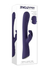 Poppin Good Time Rechargeable Silicone Rabbit Vibrator - Purple