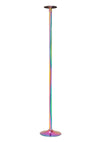 Power Pole Pro Professional Portable Exercise and Dance Spinning Pole Extends Up - Multicolor/Rainbow - 9ft
