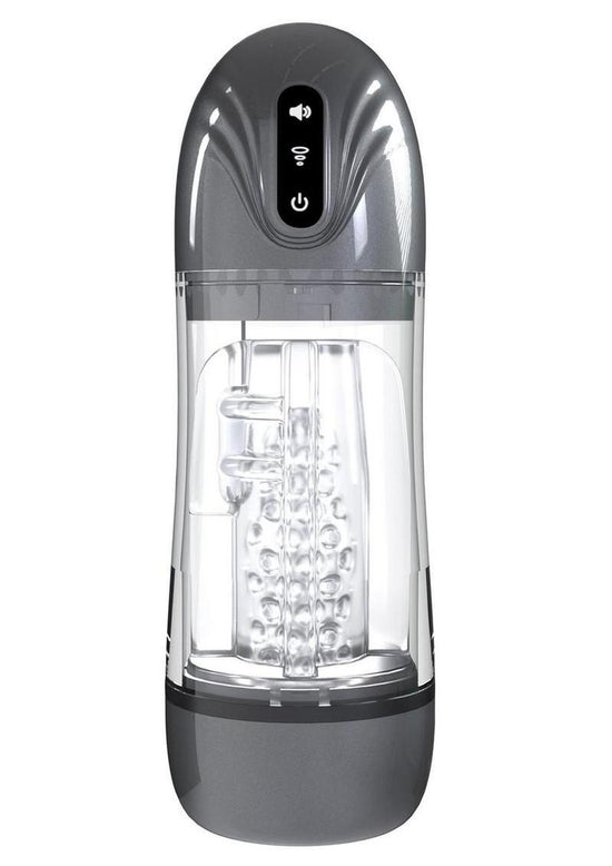 Pumped Sonicpull 10 Function Multimedia Enhanced Masturbator - Grey/Gun Metal