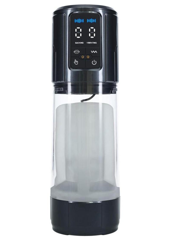 Pumped Ultralift 10 Function Rechargeable Masturbator - Grey/Gun Metal