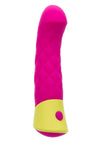 Rave Quilted G Rechargeable Silicone Vibrator - Pink/Yellow