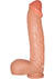 Real Skin All American Ultra Whoppers Curved Head Dildo - Flesh/Vanilla - 11in