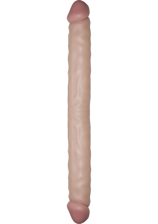Real Skin All American Whoppers Double Dildo Dildo - Flesh/Vanilla - 13in