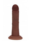 Realrock Dual Layered Silicone Curved Realistic Dildo with Suction Cup