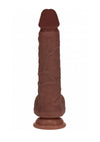 Realrock Dual Layered Silicone Realistic Vibrating Thrusting Dildo with Balls and Suction Cup