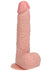 Realrock Vibrating Cock with Balls Regular Straight - Vanilla - 9in