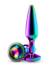 Rear Assets Chrome Tapered Anal Plug - Multicolor - Medium