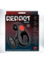 Red Dot Silicone Rechargeable Vibrating Cock Ring with Controller V2 - Black/Red