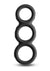 Renegade Threefold Silicone Cock Ring - Black