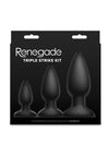 Renegade Triple Strike Silicone Anal Plug Kit