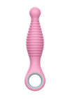 Rock Candy Sweet Cheeks Rechargeable Silicone Anal Vibrator - Gray/Pink