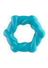 Rock Candy Taffy Twist Cock Ring - Blue