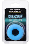 Rock Solid Lifesaver Glow In The Dark Silicone Cock Ring - Blue/Glow In The Dark