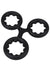 Rock Solid Silicone Triple Stamina Cock Ring with Metal Beads - Black
