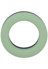 Rock Solid The Big O Glow In The Dark Silicone Cock Ring - Black/Glow In The Dark/Green