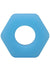 Rock Solid The Cog Silicone Cock Ring - Blue/Glow In The Dark