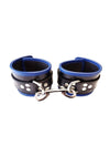 Rouge Leather Wrist Cuffs - Black/Blue