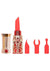 Ruby Kiss Lipstick Rechargeable Silicone Clitoral Stimulator - Red/Rose Gold - Set