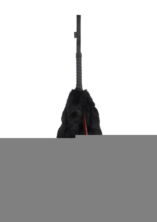 Saffron Faux Fur Flogger - Black/Red