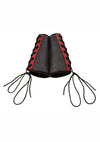 Saffron Gauntlet Cuffs Adjustable - Black/Red