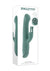 Satin Swirl Rechargeable Silicone Rabbit Vibrator with Clitoral Stimulator - Green