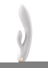 Satisfyer Double Flex Silicone Rabbit Vibrator - White