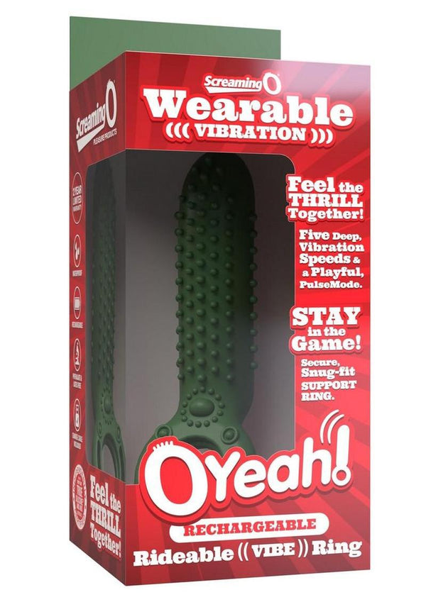 Screaming O Oyeah Rechargeable Silicone Cock Ring - Green