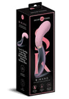Secret Kisses Glass S Shape Rechargeable Silicone Dual End Vibrator - Clear/Pink