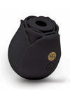Secret Kisses Rosegasm Air Rechargeable Silicone Clit Stimulator - Black