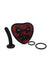 Secret Kisses Rosegasm Strap-On Harness with G-Spot Dildo and Blindfold - Black/Red