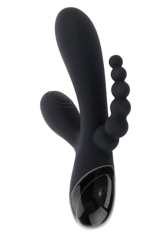 Selopa Triple Aces Rechargeable Silicone Triple Vibrator - Black