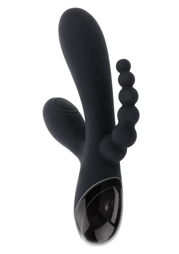 Selopa Triple Aces Rechargeable Silicone Triple Vibrator - Black