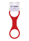 Sex and Mischief Amor Silicone Cuffs - Red - Large
