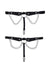Sex and Mischief Chain Lace Garters - Black/Silver