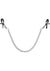 Sex and Mischief Chained Nipple Clamps - Black/Silver