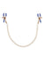 Sex and Mischief Cougar Chained Nipple Clamps - Blue/Gold/Navy
