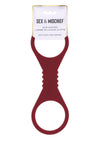 Sex and Mischief Enchanted Silicone Cuffs - Red - Large