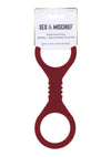 Sex and Mischief Enchanted Silicone Cuffs - Red - Small